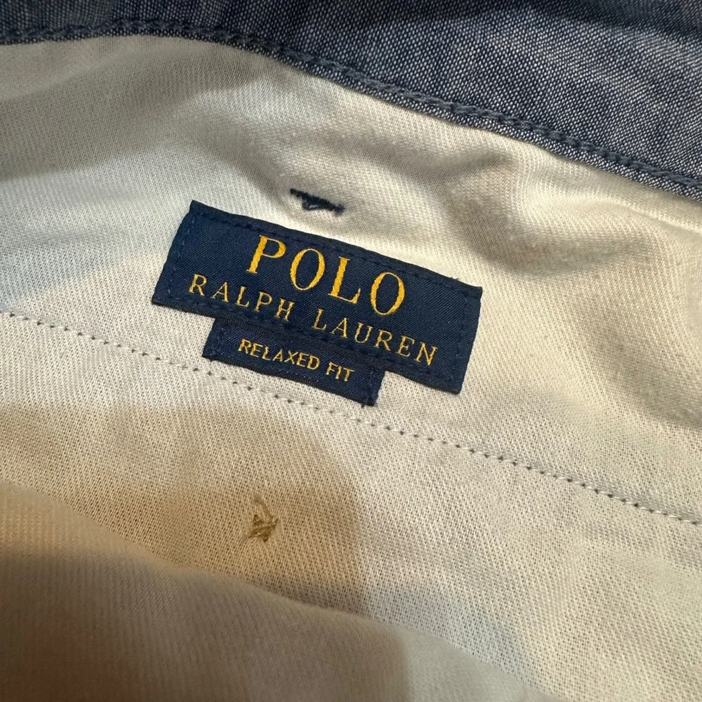 Polo Ralph Lauren‎ Shorts Mens 38 Blue Relaxed Fit Chino Cotton 9